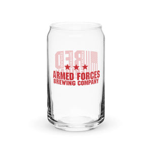 RED Friday can-shaped glass