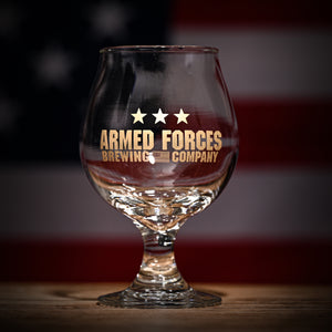 Armed Forces Brewing Company 16 oz Belgian Beer Glass