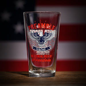 Preamble - We The People/John Daly-Major Ed Heart of a Lion Foundation Pint Glass