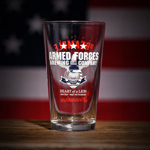 Preamble - We The People/John Daly-Major Ed Heart of a Lion Foundation Pint Glass